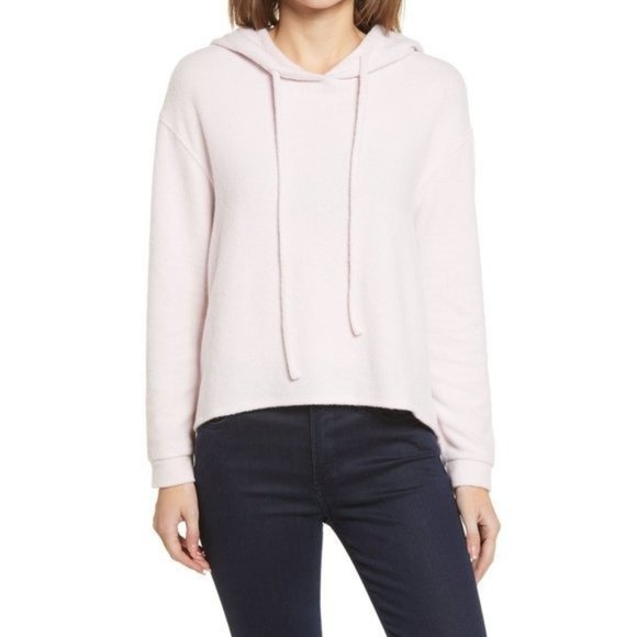 EVERLEIGH Brushed Terry Cozy Hoodie Swetshirt in Pink -NWT - Medium - Picture 1 of 3